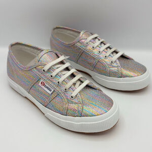 Superga 2750 LameJ Iridescent Holographic Sneakers EU 33 US 2 NWOT